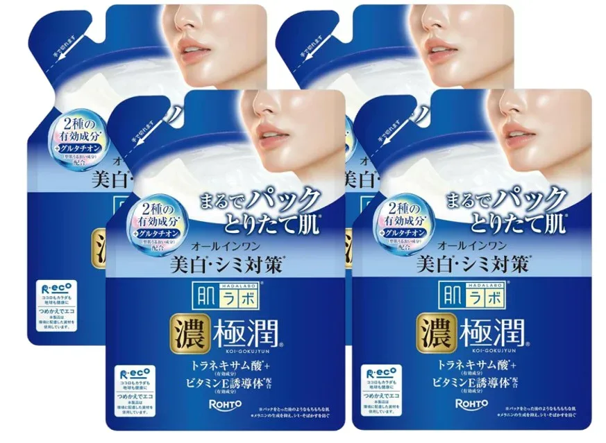 配送料無料 肌研 極潤美白パーフェクトゲルつめかえ用 80g ×4個セット(1100)
