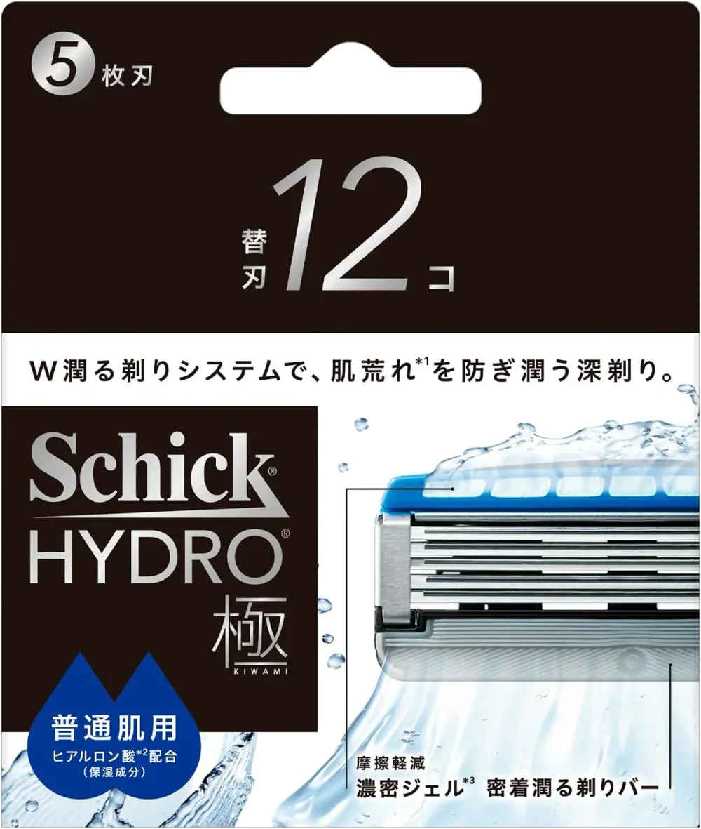 メール便で配送料無料 シックハイドロ極 普通肌 替刃(12コ入)