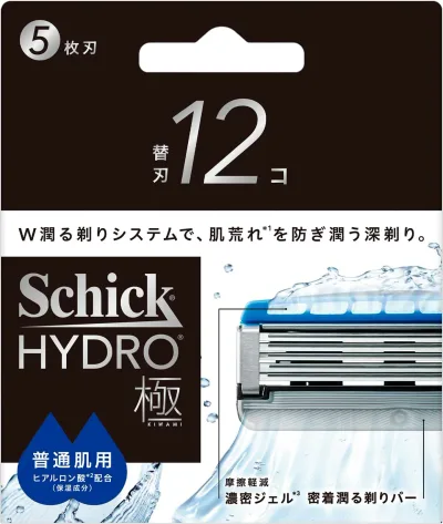 メール便で配送料無料 シックハイドロ極 普通肌 替刃(12コ入)