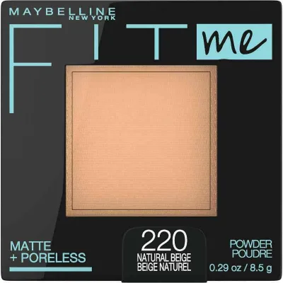 メイベリン MAYBELLINE フィットミー パウダーファンデーション 220 自然な明るさ(ピンク系) 化粧崩れ カバー力高い 毛穴カバー