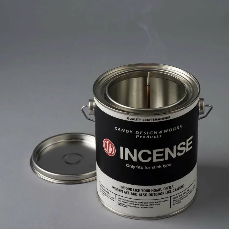 C.D.W. インセンススタンド ブラック×ホワイト CANDY DESIGN & WORKS Incense Stand Black×White キャンディデザイン&ワークス お香立て お香 ペンキ缶 缶