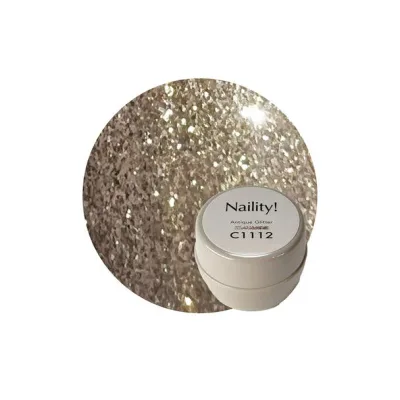 【Naility!】 Naility(ネイリティー)カラージェル コンテナタイプ C1112 アンティークグリッター サロン専売品 プロ用 おすすめ