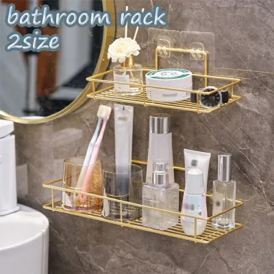 Free Shipping Bathroom Rack, Bath Rack, Shampoo Rack, No Drilling Required, Adhesive Tape, Horizontal Drainer, Wall Surface, Bathroom, Lavatory, Kitchen, Sponge Rack, Toiletries Organizing Shelf, Breathable, Versatile