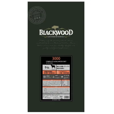 【リニューアル】ブラックウッド 3000 20kg (5kg×4袋)【Blackwood ドッグフード ラム】○