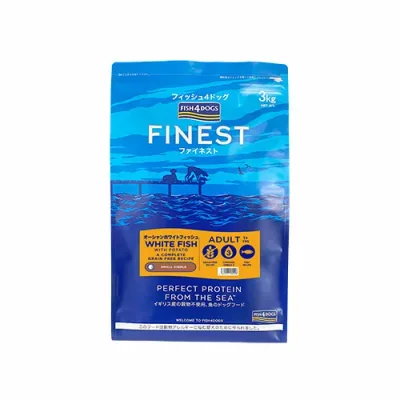 フィッシュ4ドッグ オーシャンホワイトフィッシュ 3kg ファイネスト【フィッシュ4 グレインフリードッグフード】 ○