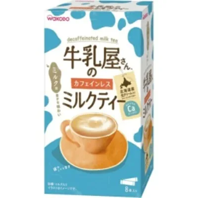 アサヒグループ食品 WAKODO(和光堂) 牛乳屋さんのカフェインレスミルクティー スティック 1箱(8本)