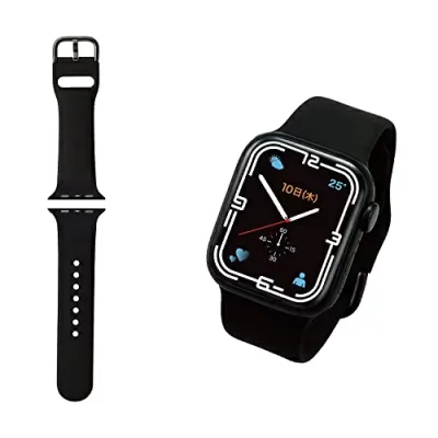 エレコム Apple Watch(アップルウォッチ)用シリコンバンド(41/40/38mm) AW-41BDSCBK