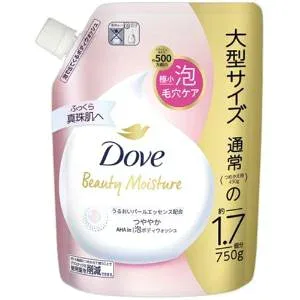 Dove(ダヴ)ボディソープ ビューティーモイスチャー つややか 泡ボディウォッシュ もぎたてアップルの香り 詰め替え用 大容量 750g