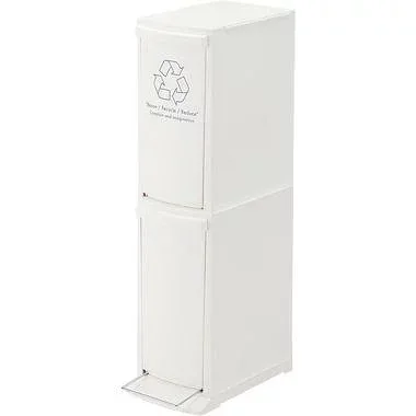 東谷(Azumaya-kk) ダストボックス ホワイト 高さ80cm-2段 LFS-932WH