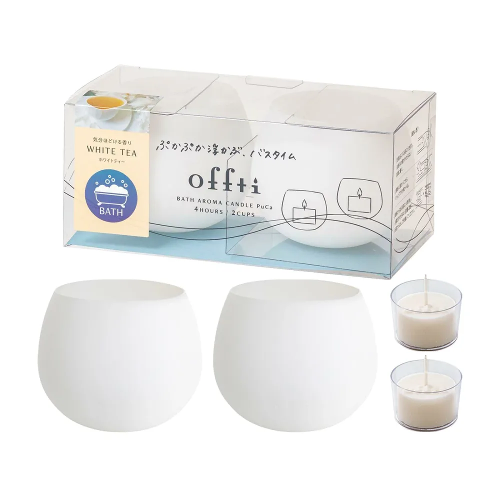 ペガサスキャンドル offti オフティ バスアロマキャンドル プカ ホワイトティー お風呂に浮かべてリラックス offti-6665703