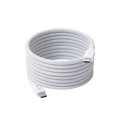 エレコム まとまるマグネットケーブル(USB Type-C - USB Type-C/メッシュ) 2m ホワイト MPA-CCTMG20WH