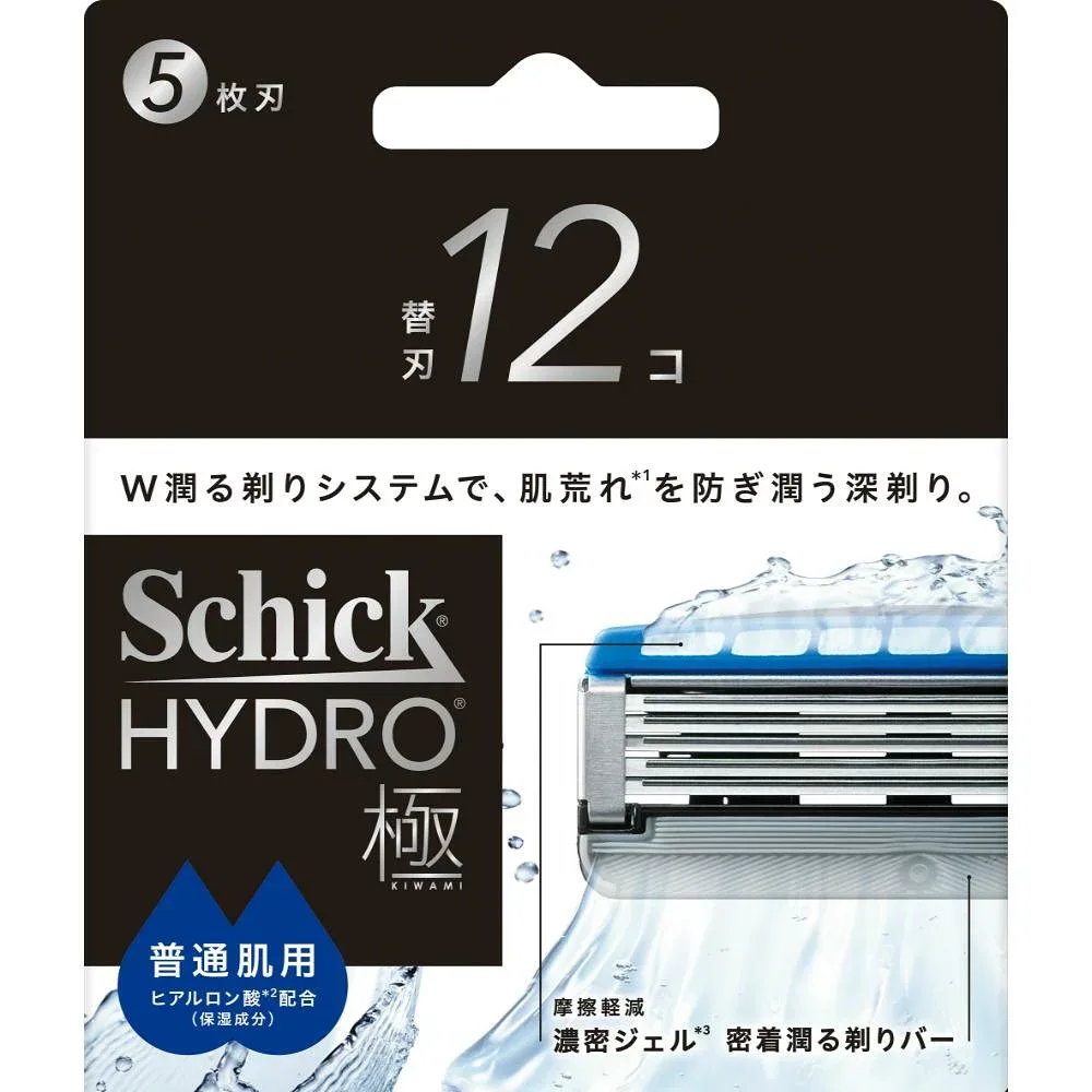 Schick(シック) ハイドロ極 普通肌 替刃(12コ)男性用 髭剃り カミソリ