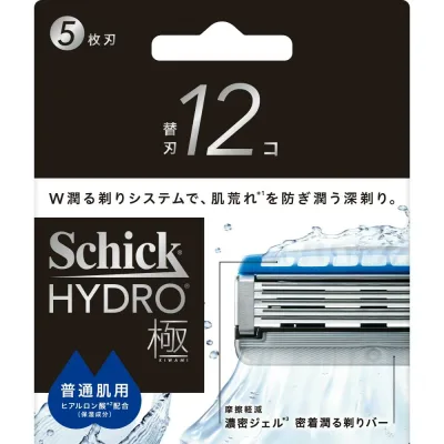 Schick(シック) ハイドロ極 普通肌 替刃(12コ)男性用 髭剃り カミソリ