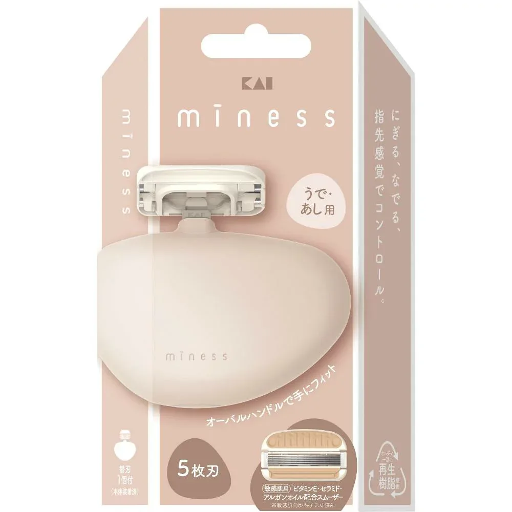 貝印 miness マイネス カミソリ うで あし用 女性 ムダ毛 5枚刃 替刃 GA0136