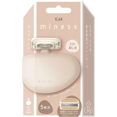 貝印 miness マイネス カミソリ うで あし用 女性 ムダ毛 5枚刃 替刃 GA0136