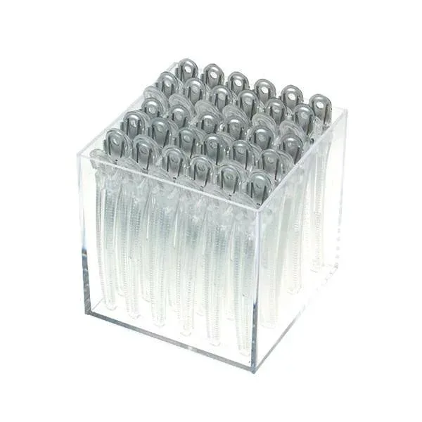 ヘアクリップ 30本入 102mm クリア 強度構造 カールクリップ 美容道具