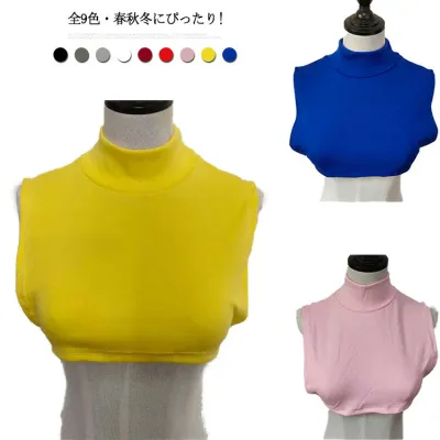 送料無料 付け襟 つけ襟 レディース タートル ハイネック マフラー 重ね着 あったか タートルネック コットン トップス 付け衿 レイヤード 無地 シンプル 首つまり インナー ネックウォーマー 暖か かわいい おしゃれ 春 秋 冬 防寒 jialing-223-gg 海外通販