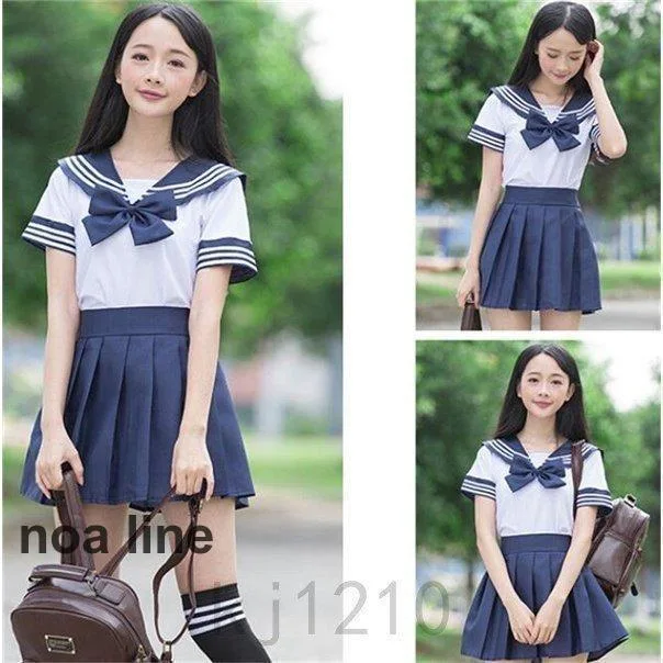 セーラー服 学生服 女子高生制服 セットアップ 上下セット 秋冬 半袖 コスチューム スクール 衣装 入学式 通学老人の日