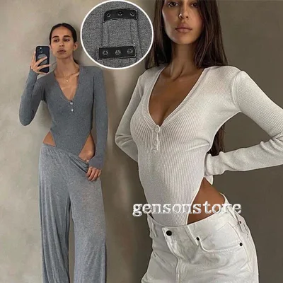 トップス レディース カットソー Vネック ニットプルオーバー tシャツ 長袖 ロンT つなぎ レオタード トップス 無地 インナー ストレッチ ボディシャツ 細身老人の日