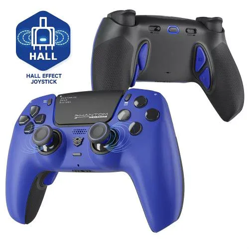HEXGAMING ホールエフェクトバージョンps5やPCや携帯など対応用PHANTOM Proゲーミングコントローラー、4つの割り当て可能な背面ボタンが付いて、プロファイルが6種類登録できて、交換可能なア