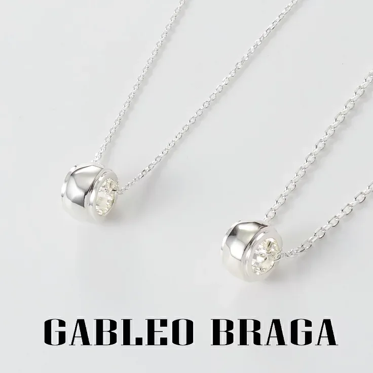 10%OFFクーポン配布中 ペアネックレス シルバー925 sv925 大人 カップル シンプル リング 2個セット ブランド BRAGA ペア ネックレス おしゃれ かっこいい 小さめ お揃い 20代 30代 40代 50代 60代 シルバーアクセサリー