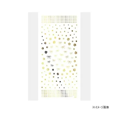 TSUMEKIRA(ツメキラ) ネイルシール(ジェル専用) いっちょこプロデュース ドットフラワー&リボン ゴールド SG-ICH-002 イングカワモト XP1025