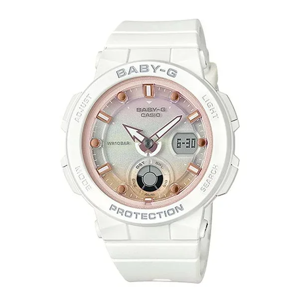 腕時計 時計 CASIO カシオ BABY-G レディース BGA-250-7A2JF ベイビーG ベイビージー ベビーG ベビージー BEACH TRAVELER SERIES クォーツ ウォッチ ホワイト 白 誕生日 新生活 クリスマス 母の日 ギフト プレゼント BGA2507A2JF