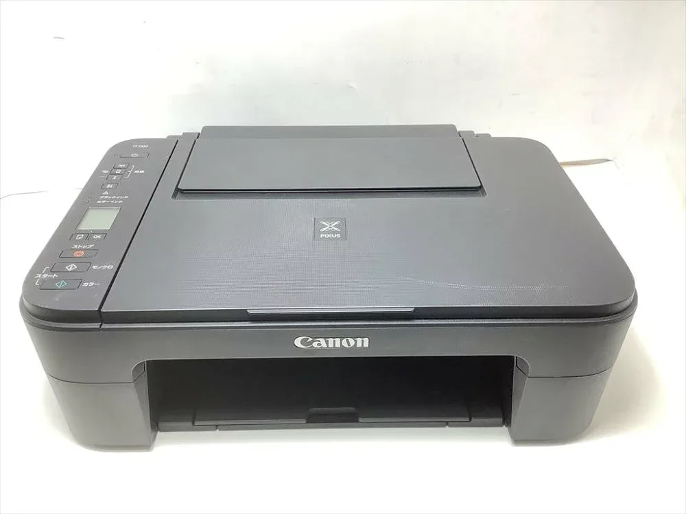 【中古】Canon プリンター A4インクジェット複合機 PIXUS TS3330 ブラック Wi-Fi対応 テレワーク向け