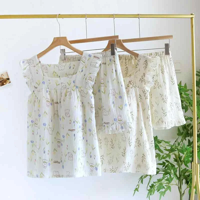 パジャマ レディース ルームウェア 部屋着 上下セット ノースリーブ キャミソール ショートパンツ カップ付き 夏用 サマー 薄手 綿100% コットン 涼しい 通気性 快適 伸縮性 かわいい 柔らかい 旅行用 普段使い
