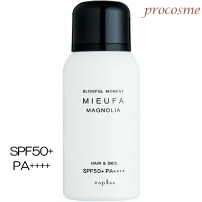 ナプラ ミーファ フレグランスUVスプレー マグノリア 80g|日焼け止めスプレー SPF50+ PA++++