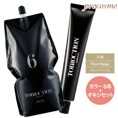 【同色6本+選べるオキシセット】デミ トイロクション フロートベージュ 1剤 80g×6本 + 選べるオキシ 2000g|医薬部外品 ヘアカラー アルカリ性カラー おしゃれ染め