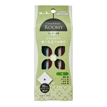 日本香堂 ROOMY Clean&Relax 和 アソート16本入 37173 気分に合わせて選べる4つの香り【メール便対応】
