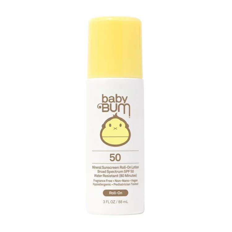 サンバム ベビーバム ミネラル 日焼け止めロールオンローション SPF50 無香料 88ml Sun Bum Baby Bum Gentle Mineral-Active Sunscreen Roll-On Lotion, SPF 50, 3 fl oz 【お取り寄せ商品】