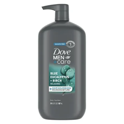 ダヴ メン+ケア ブルーユーカリ&バーチ リラクシング メンズ フェイス&ボディウォッシュ 887ml Dove Men+Care Blue Eucalyptus & Birch Relaxing Hydrating Men's Face & Body Wash 30 oz 【お取り寄せ商品】