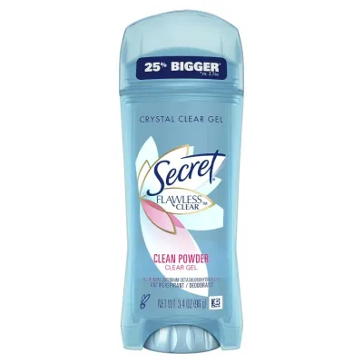 シークレット フローレス クリアジェル 女性用 デオドラント クリーンパウダー 3.4オンス Secret Flawless Clear Gel Antiperspirant and Deodorant for Women Clean Powder 3.4 oz 【お取り寄せ商品】