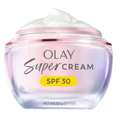 オレイ スーパークリーム SPF30 ナイアシンアミド ビタミンC コラーゲンペプチド配合 約48g Olay Super Cream with Sunscreen SPF 30, Face Moisturizer with Sun Protection, 1.7oz 【お取り寄せ商品】