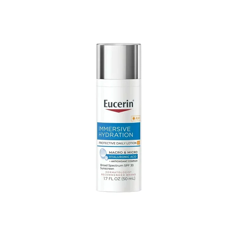 ユースキン イマーシブハイドレーション デイリーフェイスローション SPF30 ヒアルロン酸配合 50mL Eucerin Immersive Hydration Daily Face Lotion SPF 30 Sunscreen, 1.7 fl oz 【お取り寄せ商品】