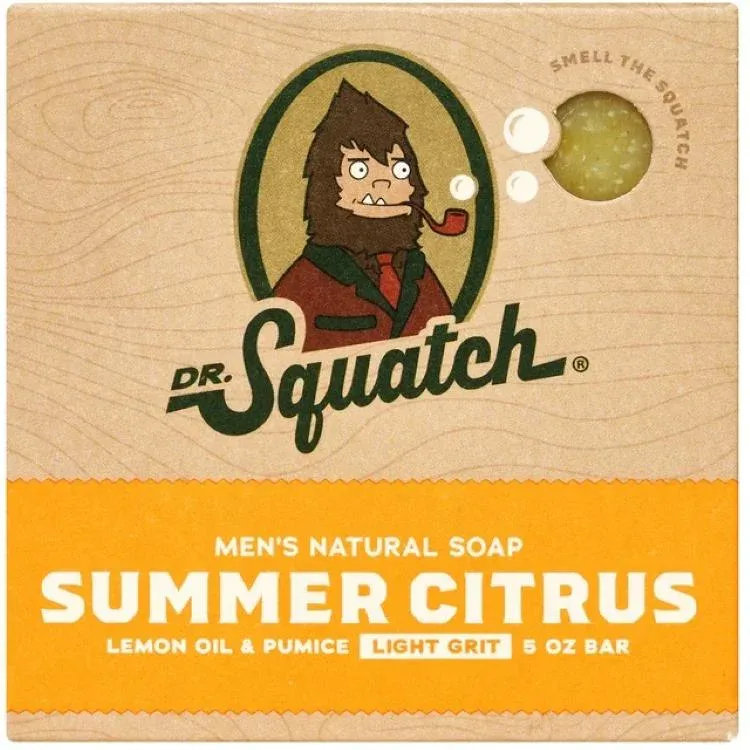 ドクタースクワッチ サマー シトラス ナチュラル バーソープ メンズ用 142g Dr. Squatch Summer Citrus Natural Bar Soap for Men, 5 oz 【お取り寄せ商品】