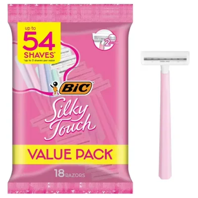 ビック シルキータッチ レディース 使い捨てカミソリ 2枚刃 18本 BIC Silky Touch Women's Disposable Razors with 2 Blades, 18-Pack 【お取り寄せ商品】
