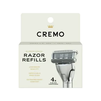クレモ メンズ 替え刃 5枚刃カートリッジ 4コ入 Cremo 5-Blade Barber Grade Mens Razor Cartridge Refills 4 Ct 【お取り寄せ商品】