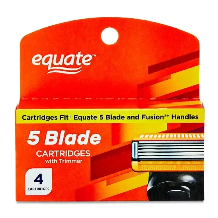 エクエート メンズ 5枚刃 替刃 4個入 Equate Men's 5 Blade Refills, 4 Count. Cartridges Fit 【お取り寄せ商品】