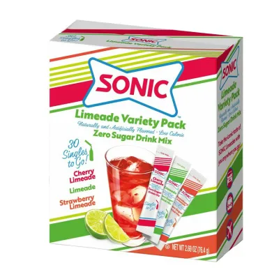 ソニック ライムエード バラエティパック シングルズ トゥ ゴー パウダードリンクミックス 30個入り Sonic Limeade Variety Pack Singles to Go Powdered Drink Mix, 30 Count 【お取り寄せ商品】