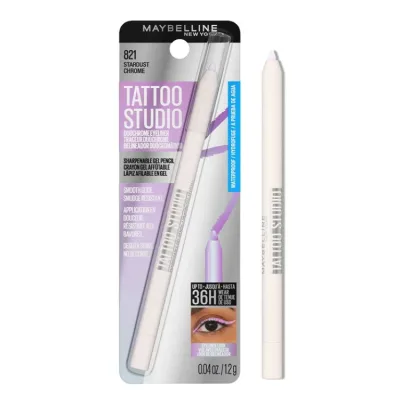 メイベリン タトゥースタジオ シャープナータイプ ジェルペンシル ウォータープルーフ アイライナー スターダストクローム 約1.13g Maybelline Tattoo Studio Sharpenable Gel Pencil, Waterproof Eyeliner, Stardust Chrome 【お取り寄せ商品】