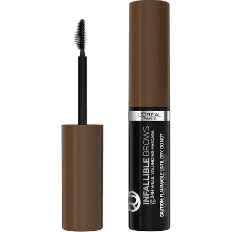 ロレアル パリ インファリブル ボリューマイジング 24時間 ブロウマスカラ 5.0 ブルネット 約4mL L'Oreal Paris Infallible Volumizing 24H Wear Brow Mascara, 5.0 Brunette, 0.13 fl oz 【お取り寄せ商品】