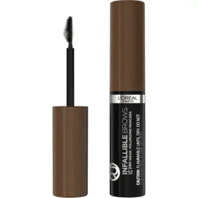 ロレアル パリ インファリブル ボリューマイジング 24時間 ブロウマスカラ 5.0 ブルネット 約4mL L'Oreal Paris Infallible Volumizing 24H Wear Brow Mascara, 5.0 Brunette, 0.13 fl oz 【お取り寄せ商品】