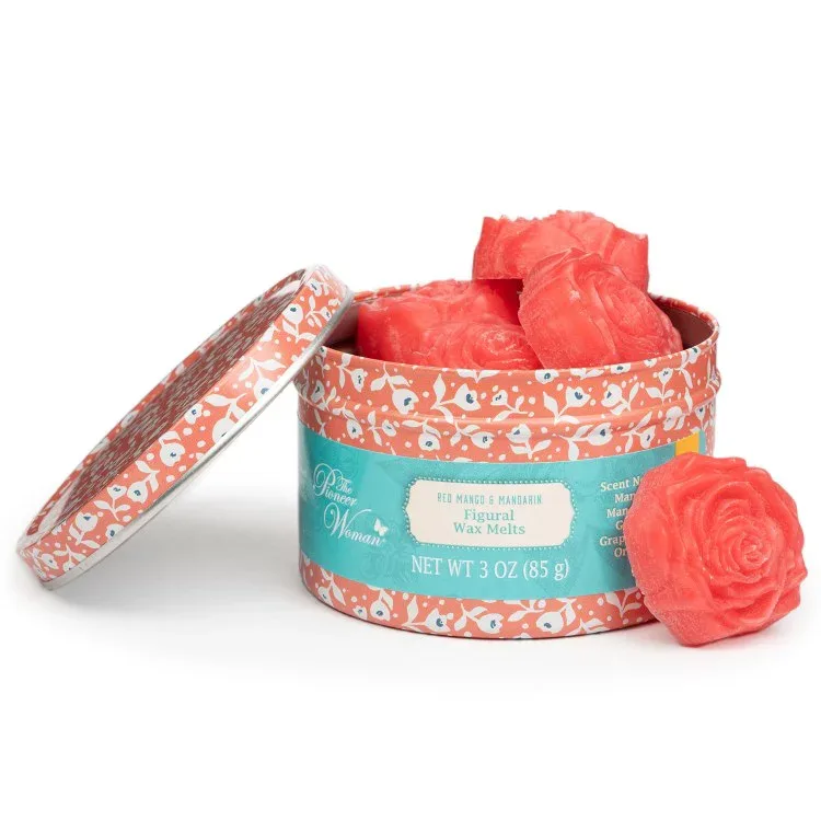 【ウォルマートPB】パイオニアウーマン ワックスメルト 10個 レッドマンゴー&マンダリン The Pioneer Woman Figural Wax Melts, Red Mango & Mandarin, 10 Count 【お取り寄せ商品】