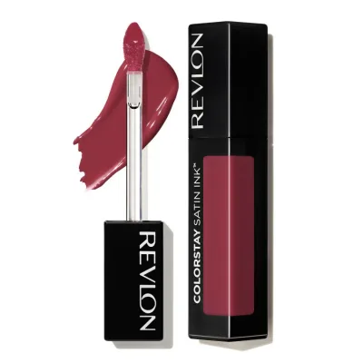 レブロン カラーステイ サテンインク リップスティック シルキーシエナ 約5ml Revlon ColorStay Satin Ink Long Lasting Lipstick with Vitamin E, Silky Sienna, 0.17 fl oz 【お取り寄せ商品】