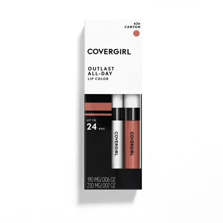 カバーガール アウトラスト オールデイ リップカラー リキッドリップ&保湿トップコート キャニオン COVERGIRL Outlast All-Day Lip Color Liquid Lipstick and Moisturizing Topcoat, Canyon 【お取り寄せ商品】