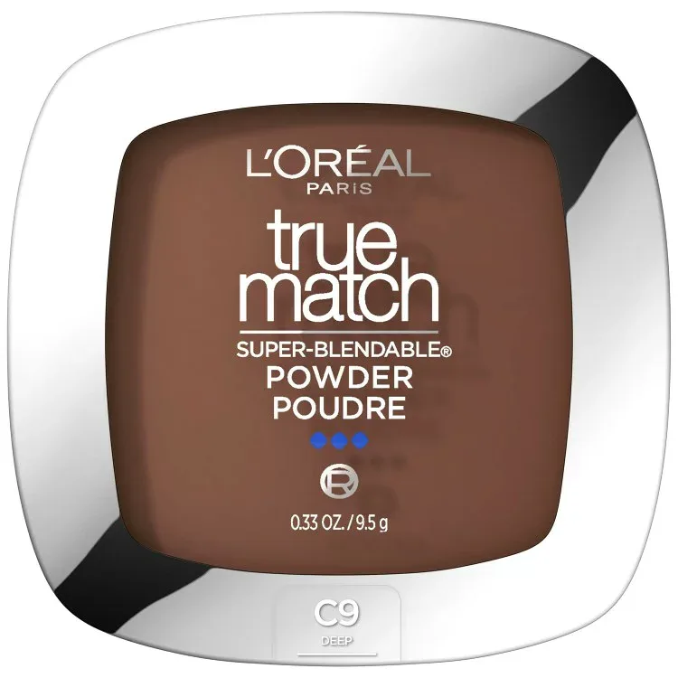 ロレアル パリ トゥルーマッチ パウダーファンデーション オイルフリー C9 ディープ 約9g L'Oreal Paris True Match Super-Blendable Oil Free Makeup Powder, Oil Free, C9 Deep, 0.33 oz 【お取り寄せ商品】