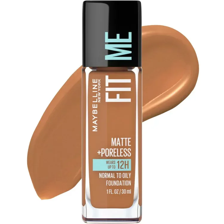 メイベリン フィットミー マット+ポアレス リキッドファンデーション 355 ココナッツ 約30mL Maybelline Fit Me Matte + Poreless Liquid Foundation Makeup, 355 Coconut, 1 fl oz 【お取り寄せ商品】